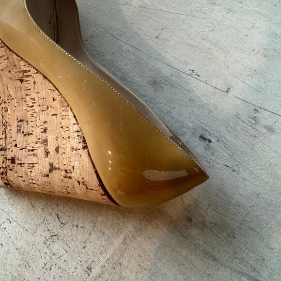 Prada Tan Corkscrew Wedges fits US 9 EU 40 (size 40.5 EU) - Picture 12 of 14